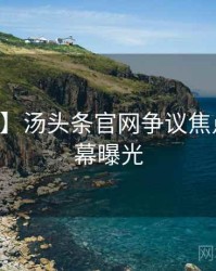 【全景】汤头条官网争议焦点真实内幕曝光