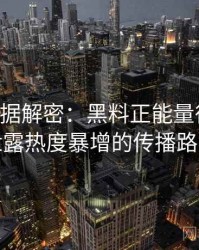 0939. 数据解密：黑料正能量往期数据泄露热度暴增的传播路径