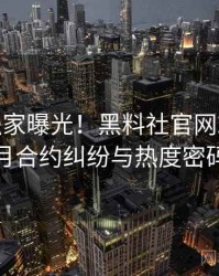 0528. 独家曝光！黑料社官网2017年2月合约纠纷与热度密码