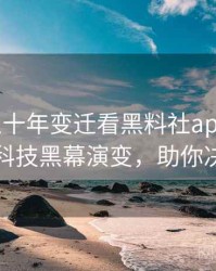 1009. 从十年变迁看黑料社app下载官网科技黑幕演变，助你决策