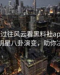 0585. 从过往风云看黑料社app下载官网明星八卦演变，助你决策