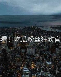 冲浪必看！吃瓜粉丝狂欢官方回应